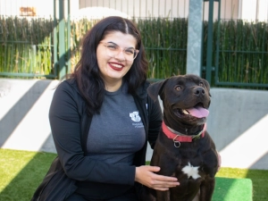 Adoption counselor with Paco