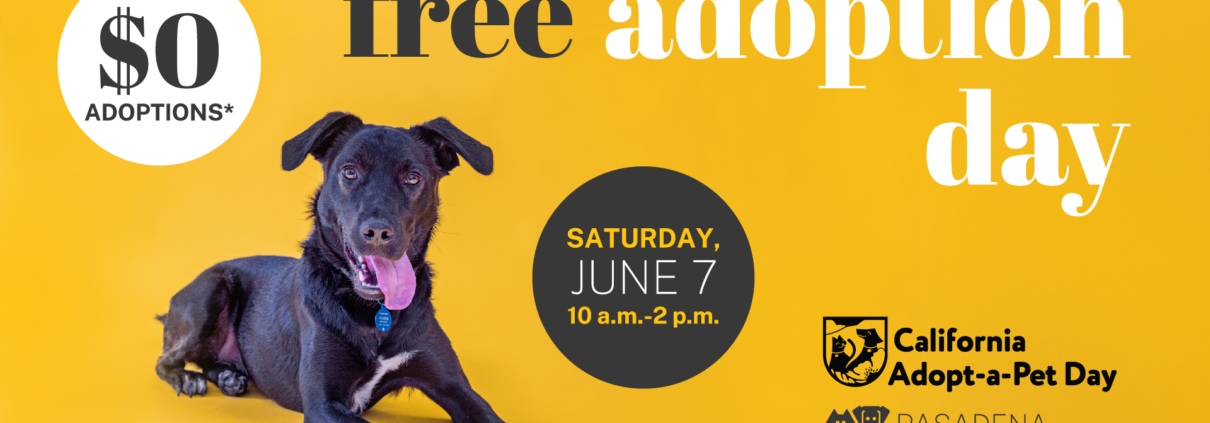 Pasadena Humane to Participate in State-Wide Adoption Event June 7